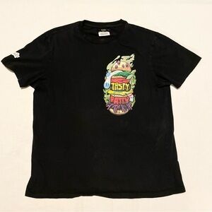 Bershka x SpongeBob SquarePants Mind Like A Sponge Graphic T-Shirt Black L